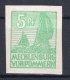 Soviet Zone: 1946 Mecklenburg Better 5 Pf. MNH Signed